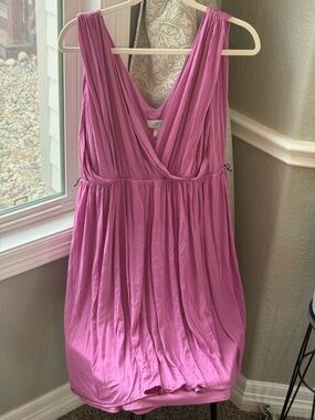 LOFT Bright Pink Sleeveless Wrap Dress